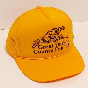 1993 Great Darke County Fair OS Yellow Vintage Trucker Style Hat